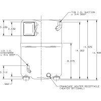 Холодильный компрессор герметичный поршневой Bristol H23A 463 DBEA